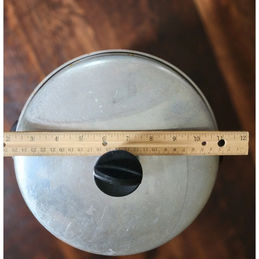 Enterprise Stockpot Aluminum Dutch Oven Vintage Silver Good 10 Gauge Heavy Pot